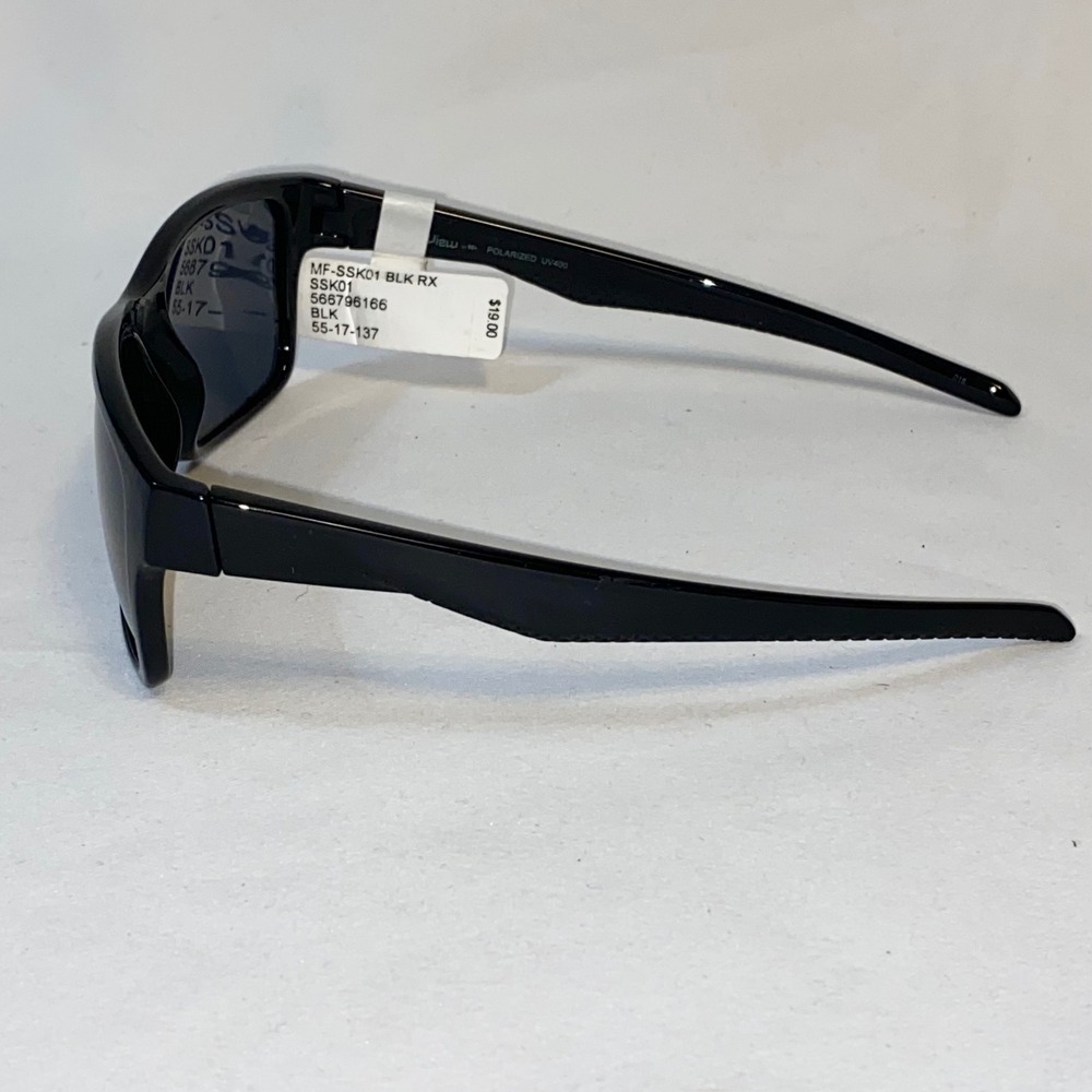 MF SSK01 BLK RX Polarized UV400 Sunglasses Mens Womens Black Sport Wrap - Picture 6 of 9